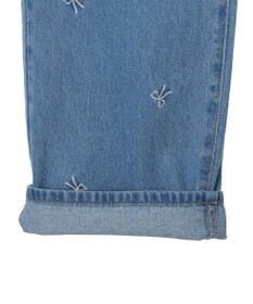 Green Parks ・Ｄｏｕｂｌｅ　Ｆｌａｇｓ　リボン刺繍ストレートデニム