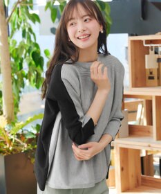 Tiaclasse 前後2wayバイカラーニットプルオーバー