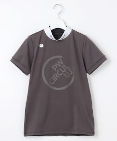 PW CIRCULUS 【WOMEN】【ストレッチ / UVケア】バックメッシュロゴ モックネック シャツ ゴルフウェア レディース