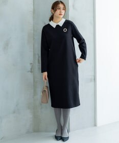 組曲 【新色追加！】Elena襟付き ニットワンピース