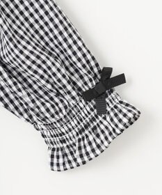 ANY KIDS 袖ギンガム 七分袖 Tシャツ