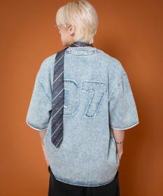WEGO 【ユニセックス着用ITEM】ベースボールデニムグラフィックシャツ（SS）