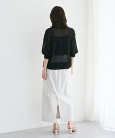 YECCA VECCA シアーニットVネックカーディガン