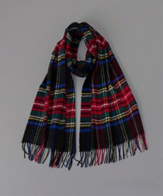 AURORA 【Johnstons of Elgin（ジョンストンズ オブ エルガン）】 カシミヤ100％起毛チェック柄ストール