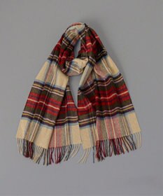 AURORA 【Johnstons of Elgin（ジョンストンズ オブ エルガン）】 カシミヤ100％起毛チェック柄ストール