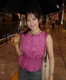 Green Parks シャーリングデザインコルセット風ブラウス