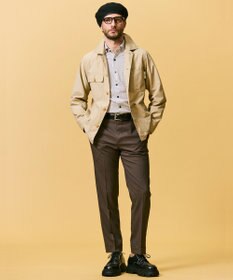 GOTAIRIKU ロングセラー【洗える/折り目加工/シワになりにくい/ウエストアジャスター】ウォッシャブル サマーウール100％パンツ_限定色(ノータック)25年モデル