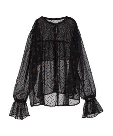 AMERICAN HOLIC ドビーシフォンフリルブラウス