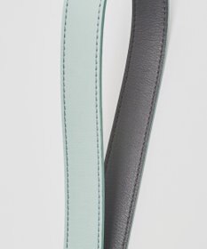 russet バイカラーレザーベルトフラットショルダーバッグ(SF-278)