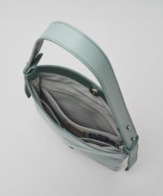 russet バイカラーレザーベルトフラットショルダーバッグ(SF-278)