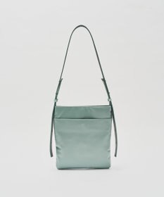 russet バイカラーレザーベルトフラットショルダーバッグ(SF-278)