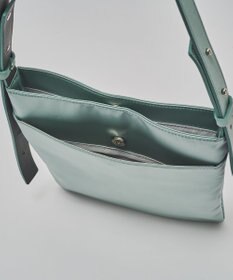 russet バイカラーレザーベルトフラットショルダーバッグ(SF-278)