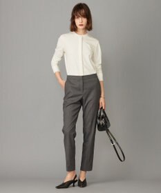 ICB L 【洗える】コンパクトモクロディ バンドカラーカットソー