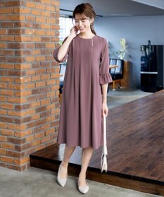 Tiaclasse 飴玉パールフレア袖ワンピース