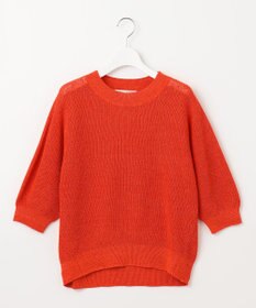 23区 L 【洗える】ピュアリネン パフスリーブ ニット