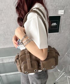 WEGO アイレットデザインボストンバッグ