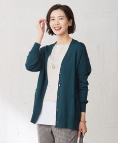 J.PRESS LADIES S 【洗える】レーヨンエリートストレッチ Vネック カーディガン