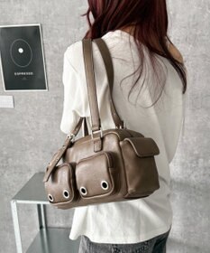 WEGO アイレットデザインボストンバッグ