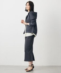 J.PRESS LADIES ダンボールジャージー ジップアップ パーカー