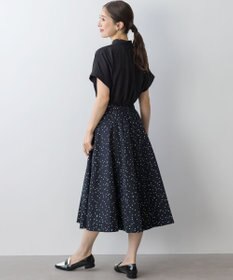 組曲 バウンディングシャーティング バンドカラーフリル ブラウス