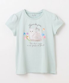 ANY KIDS フォトプリント ネコ Tシャツ