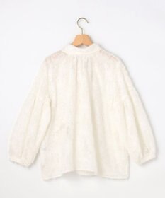 組曲 L 【KUMIKYOKU NAVY / 前後着用可】ヘアリーシフォン ブラウス