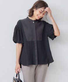 組曲 【WEB限定】ステッチストライプドビー ブラウス