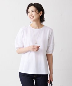 J.PRESS LADIES L 【WEB限定カラーあり・抗菌消臭・吸水速乾】サッカージャージー ボリュームスリーブ カットソー