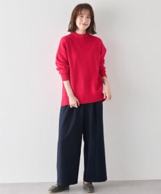 ANY 【洗濯機可/ウエストゴム】ウーリッシュ２タックワイドパンツ