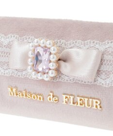 Maison de FLEUR ベロアレースロングポーチ