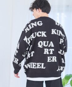 WEGO オーバーフィットロゴカーディガン