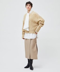 BEIGE， TERNES / ウールナローラップスカート