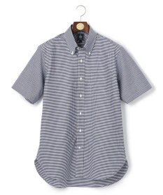 J.PRESS MEN 【PREMIUM PLEATS / 形態安定】ギンガムチェック 半袖シャツ / B.D.