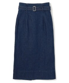 BEIGE， 【洗える・Oggi ８月号掲載】NAVIGLIO / ベルト付きハイウエストデニムスカート