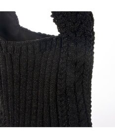 UNBILLION カシュカシュ cachecache / ケーブル編みラメショッパーミニトート