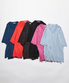 23区 L 【先行予約/WEB&一部店舗限定カラーあり/Lサイズ限定】レーヨンポリエステルストレッチ Vネック ニット