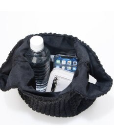 UNBILLION カシュカシュ cachecache / ケーブル編みラメショッパーミニトート