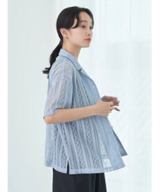 earth music&ecology フラワーレースシャツ