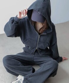 WEGO ショートZIPパーカー