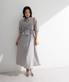 Green Parks ＳＥＴ２点フリルビスチェ＋シャツワンピース