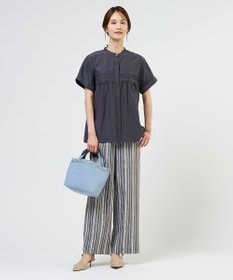 J.PRESS LADIES リネンレーヨン 柄 ワイドパンツ