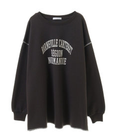 Green Parks 裏起毛配色ステッチロゴチュニック