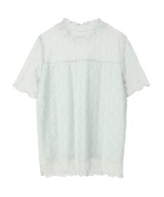 earth music&ecology レースドッキング半袖プルオーバー