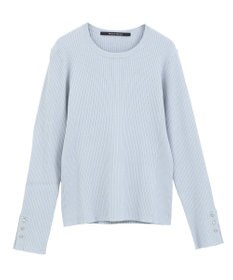 YECCA VECCA 袖釦クルーネックリブニット