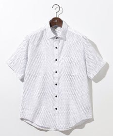 JOSEPH ABBOUD 【ビジネスシーンに最適・サステイナブル】ソアロンンシャンブレープリント 半袖 シャツ