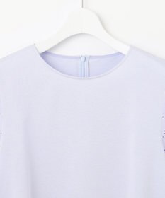 23区 【洗える】エンブロイダリー コンビジャージー カットソー