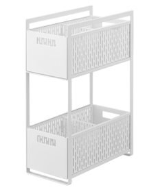 tower シンク下収納バスケット タワー 2段 ホワイト