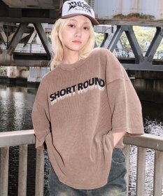 WEGO 【ユニセックス着用ITEM/MLサイズ展開】ブリーチワッフルダメージグラフィックT（SS）