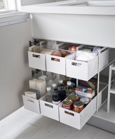 tower シンク下収納バスケット タワー 2段 ホワイト