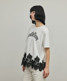 GRACE CONTINENTAL レースヘムロゴTシャツ